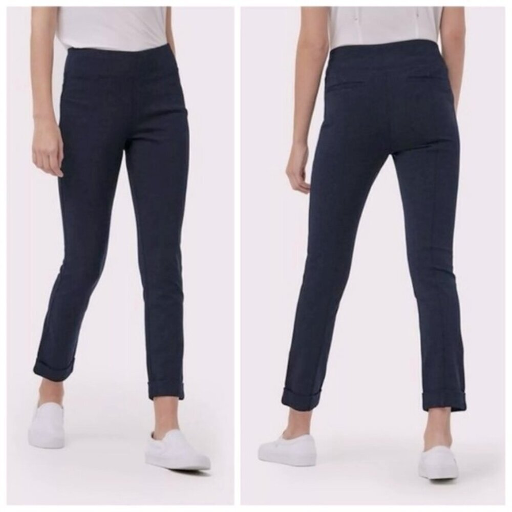 Kit & Ace NEW York Pant Contour Fit Pull On Cuff Minimalist Stretch Wide Leg 4